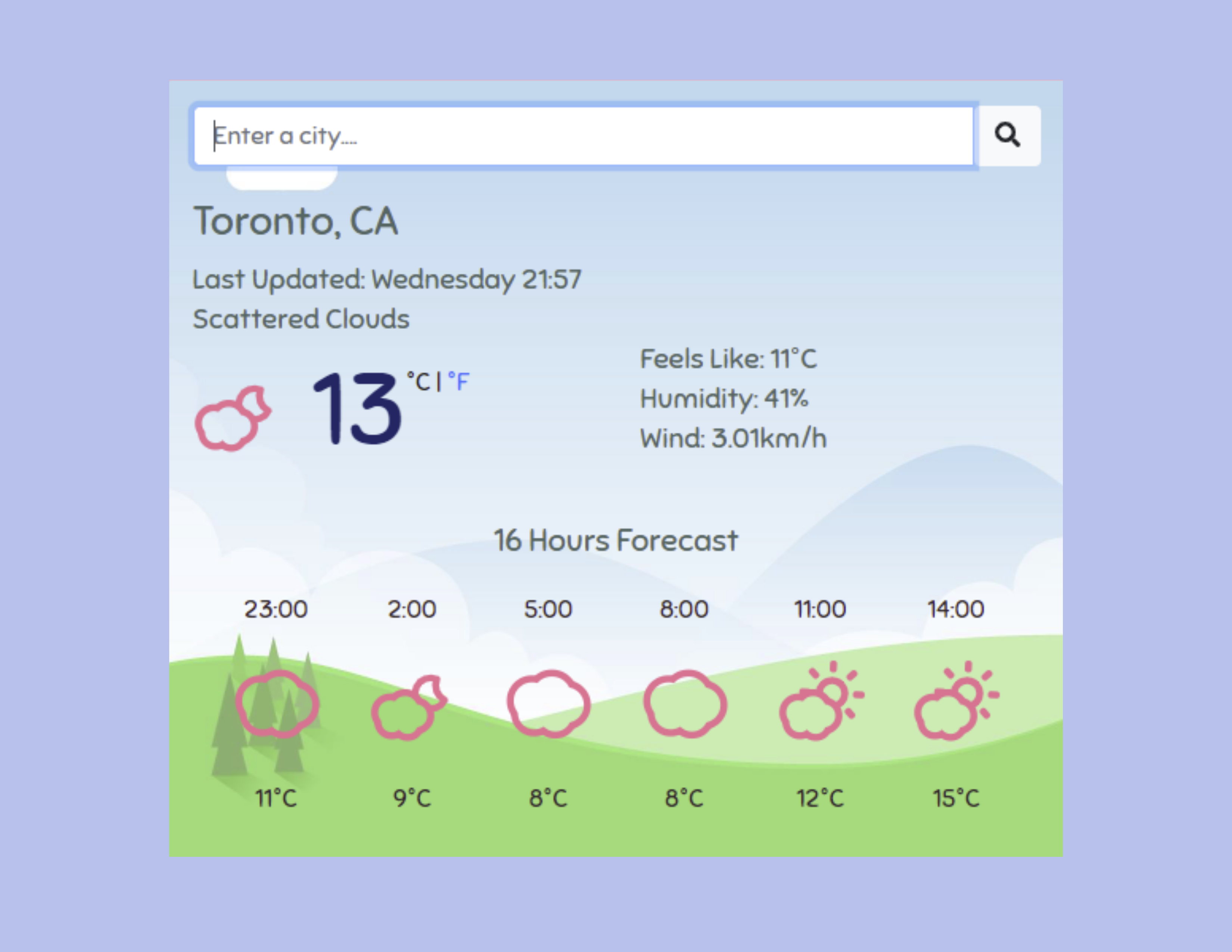 React Weather app